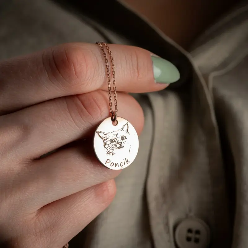 Personalized Stainless Steel Pet Memorial Necklace with Laser-Etched Pet Name "Bella" and Owner's Phone Number - Hypoallergenic Pet Keepsake Jewelry