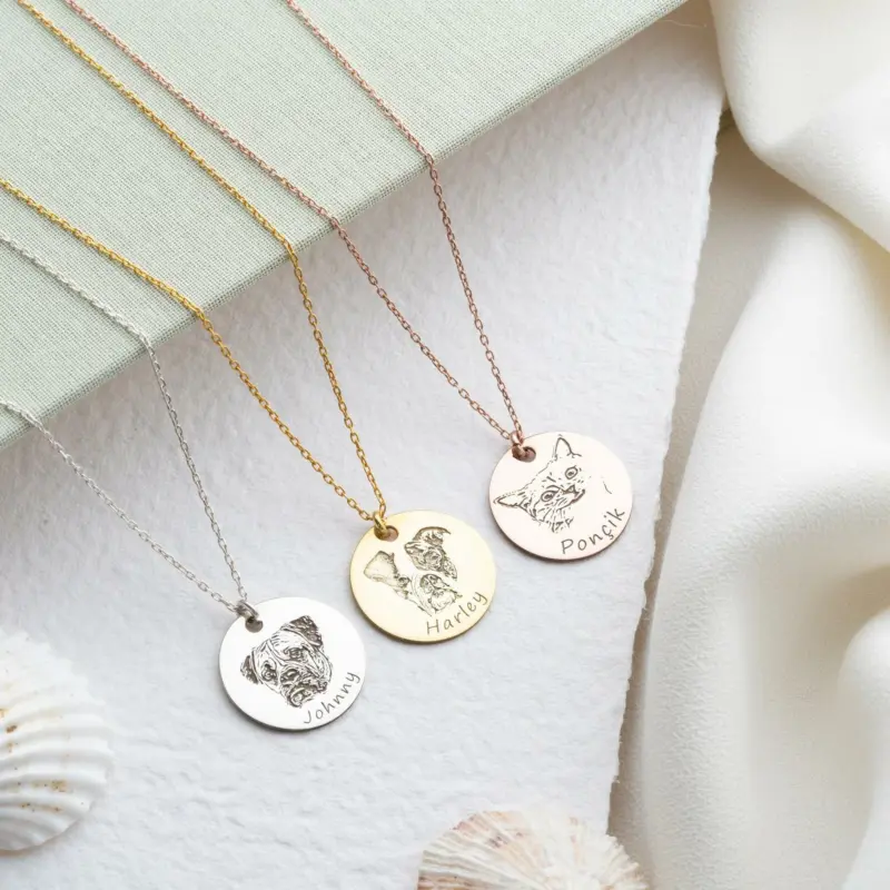 Personalized Stainless Steel Pet Memorial Necklace with Laser-Etched Pet Name "Bella" and Owner's Phone Number - Hypoallergenic Pet Keepsake Jewelry