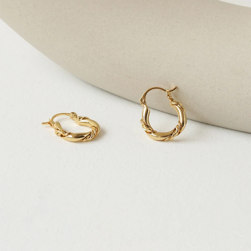 Asymmetrical Titanium Hoops - Hypoallergenic Geometric Earrings for Sensitive Ears, Punk & Minimalist Style
