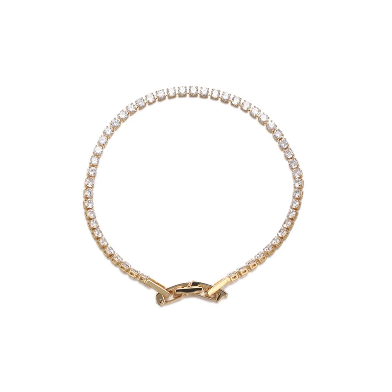 Three-tone zirconia tennis bracelets showcasing gold, silver, and rainbow color options, perfect for jewelry stacking and special occasion gifts