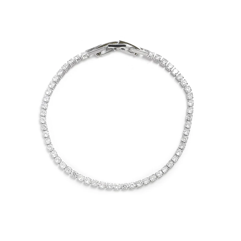 Three-tone zirconia tennis bracelets showcasing gold, silver, and rainbow color options, perfect for jewelry stacking and special occasion gifts